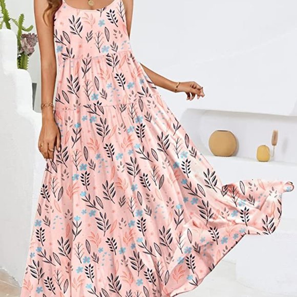 Yesno Dresses & Skirts - Floral Cotton Boho Maxi Dress Size L